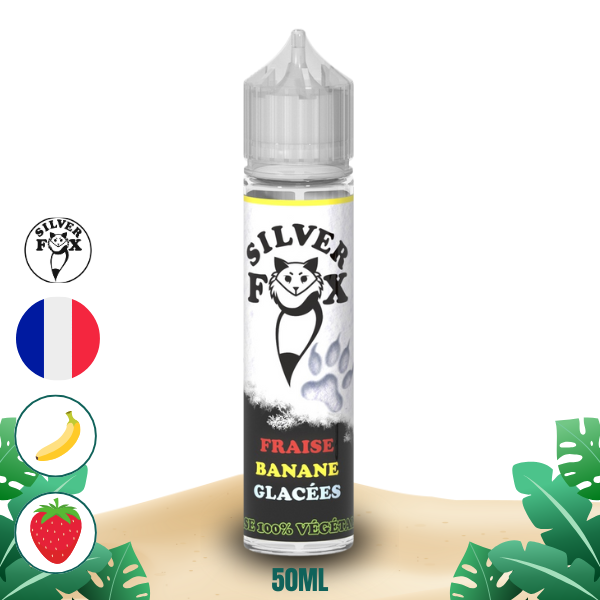 E-liquide Fraise banane 50ml Silver fox The Island Vape E-liquide Fraise banane 50ml Silver fox The Island Vape