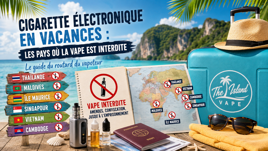 Cigarette électronique en vacances : pays où la vape est interdite en 2026